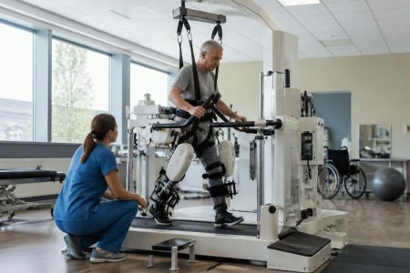 Walking robots can help people relearn gait, but they can’t restore movement on their own